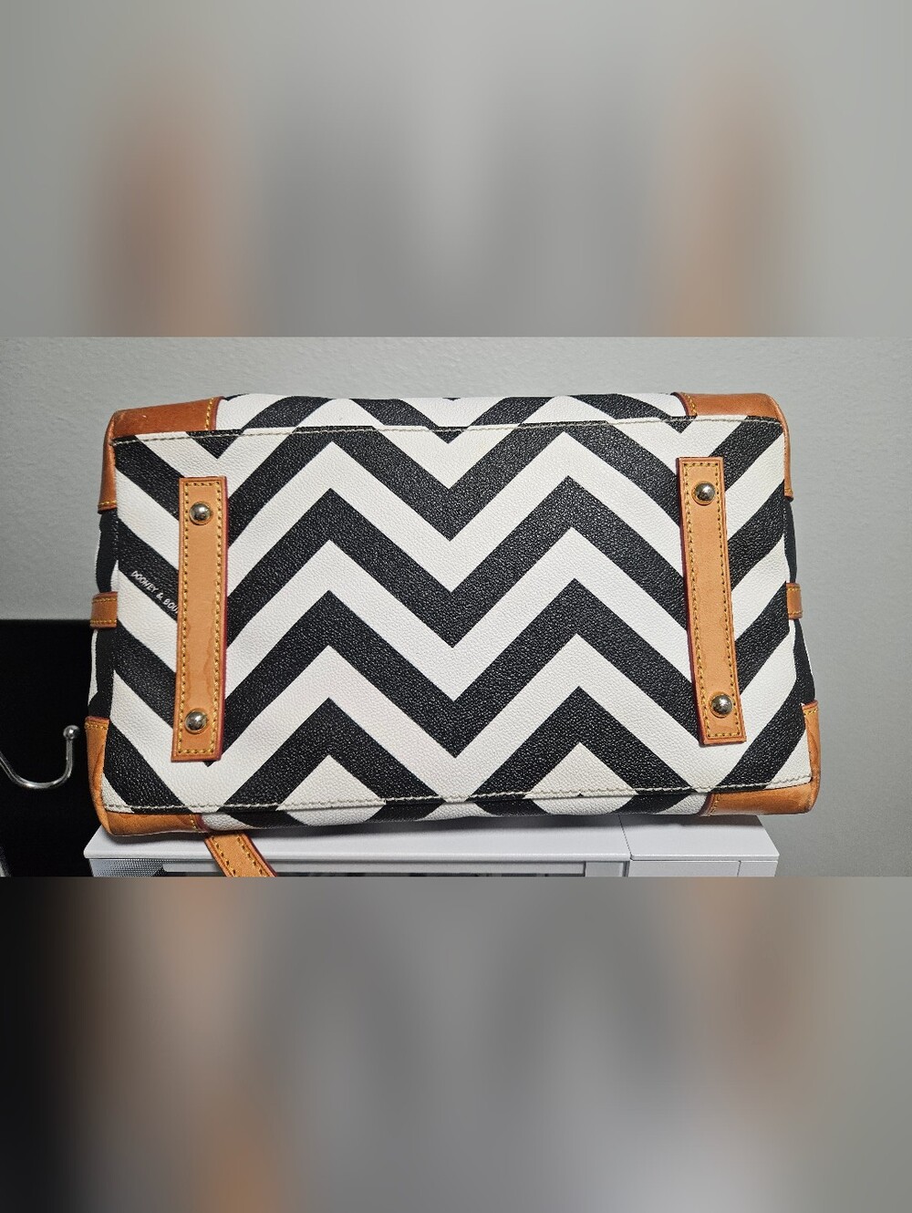 Dooney & Bourke Women's Chevron Geena Satchel Bag - Picture 7 of 14